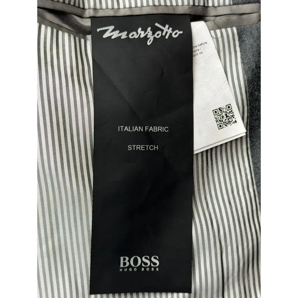 BOSS Hugo Boss Hartlay2 Blazer 38R Slim Fit Marzotto Wool Stretch Gray